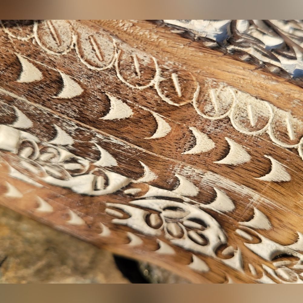 Pentacle Handcarved Storage Box - Picture 11 of 16